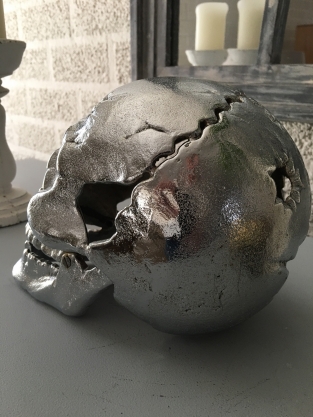 Large Anatomical Skull - Cast Iron - Chrome Nickel